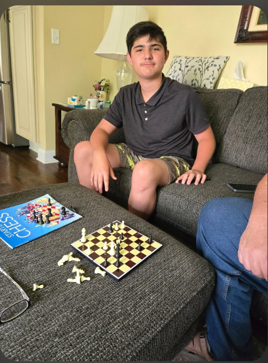 FHF child who loves to play chess