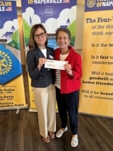 Rotary donation 6-26 FHF accepting donation from Naperville Rotary